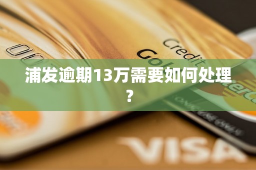 浦发逾期13万需要如何处理？