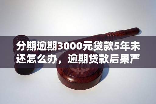 分期逾期3000元贷款5年未还怎么办，逾期贷款后果严重吗