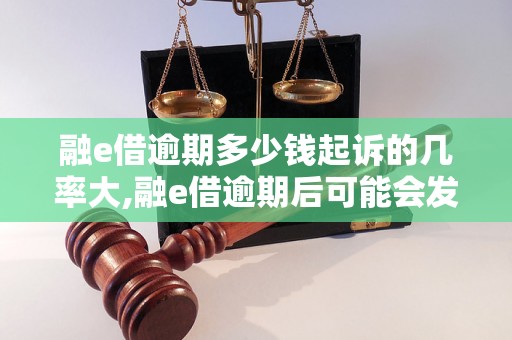 融e借逾期多少钱起诉的几率大,融e借逾期后可能会发生什么