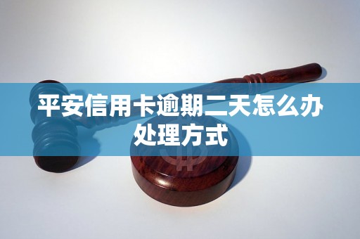 平安信用卡逾期二天怎么办处理方式