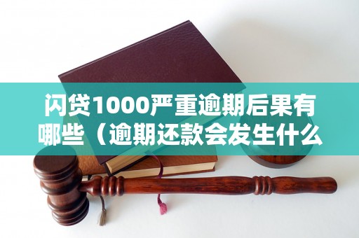 闪贷1000严重逾期后果有哪些（逾期还款会发生什么）