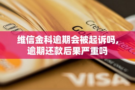 维信金科逾期会被起诉吗,逾期还款后果严重吗