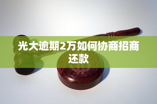 光大逾期2万如何协商招商还款