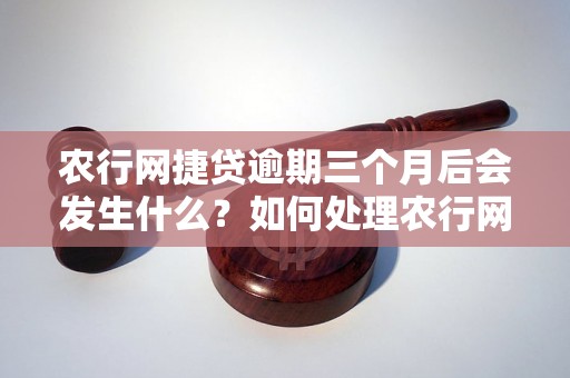 农行网捷贷逾期三个月后会发生什么？如何处理农行网捷贷逾期问题？