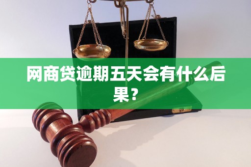 网商贷逾期五天会有什么后果？