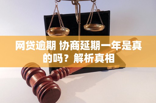 网贷逾期 协商延期一年是真的吗？解析真相