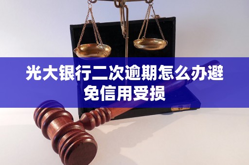 光大银行二次逾期怎么办避免信用受损