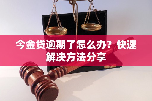 今金贷逾期了怎么办？快速解决方法分享