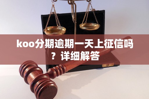 koo分期逾期一天上征信吗？详细解答