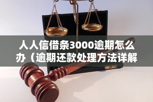 人人信借条3000逾期怎么办（逾期还款处理方法详解）