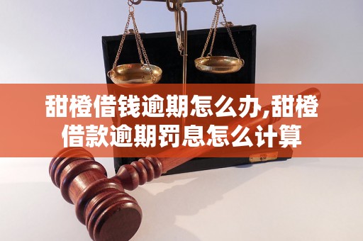 甜橙借钱逾期怎么办,甜橙借款逾期罚息怎么计算