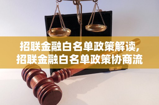 招联金融白名单政策解读,招联金融白名单政策协商流程