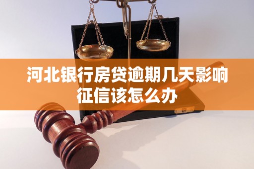 河北银行房贷逾期几天影响征信该怎么办