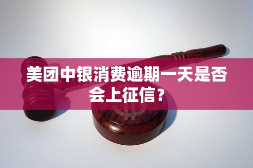 美团中银消费逾期一天是否会上征信？