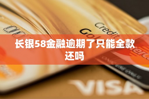 长银58金融逾期了只能全款还吗