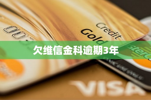 欠维信金科逾期3年