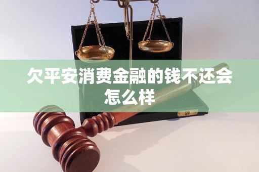 欠平安消费金融的钱不还会怎么样