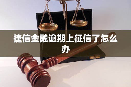 捷信金融逾期上征信了怎么办