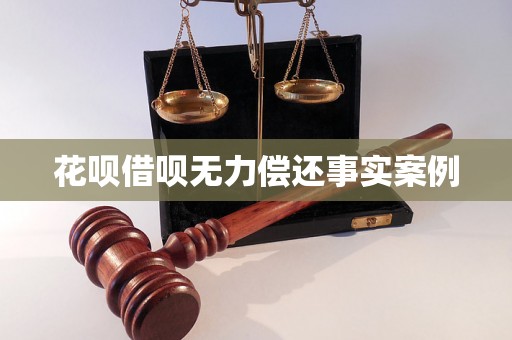 花呗借呗无力偿还事实案例