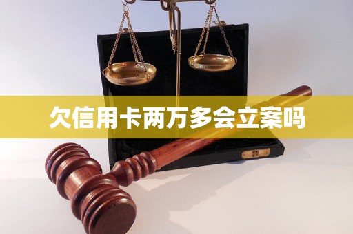 欠信用卡两万多会立案吗