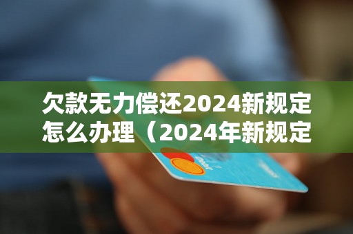 欠款无力偿还2024新规定怎么办理（2024年新规定下，欠款无力偿还应注意什么？详细办理流程解析）