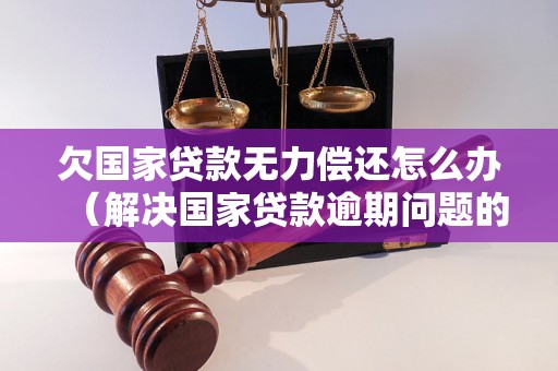 欠国家贷款无力偿还怎么办（解决国家贷款逾期问题的有效方法）