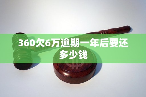 360欠6万逾期一年后要还多少钱