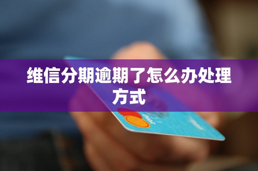 维信分期逾期了怎么办处理方式 维信分期逾期了怎么办处理方式