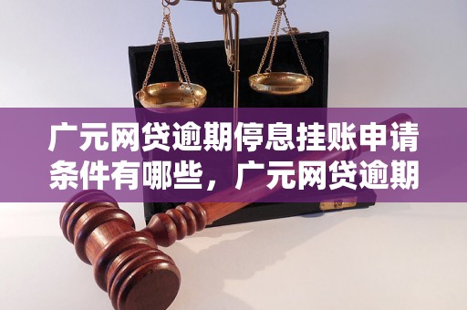 广元网贷逾期停息挂账申请条件有哪些，广元网贷逾期处理步骤详解