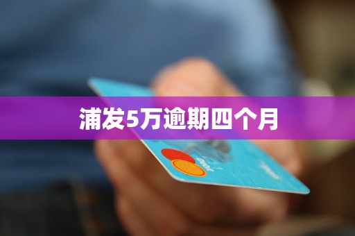 浦发5万逾期四个月 浦发5万逾期四个月