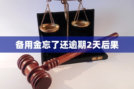 备用金忘了还逾期2天后果
