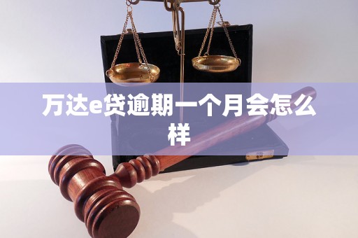 万达e贷逾期一个月会怎么样