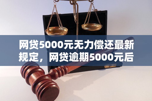 网贷5000元无力偿还最新规定，网贷逾期5000元后果严重