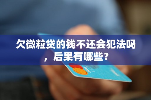欠微粒贷的钱不还会犯法吗，后果有哪些？