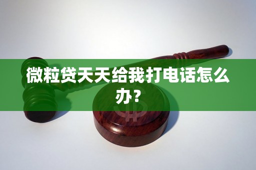 微粒贷天天给我打电话怎么办? 微粒贷天天给我打电话怎么办?