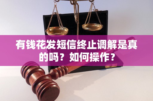 有钱花发短信终止调解是真的吗？如何操作？