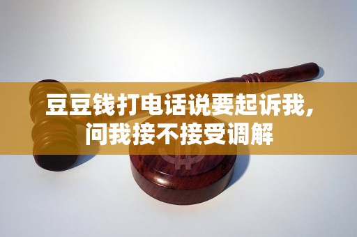 豆豆钱打电话说要起诉我,问我接不接受调解