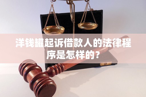 洋钱罐起诉借款人的法律程序是怎样的？