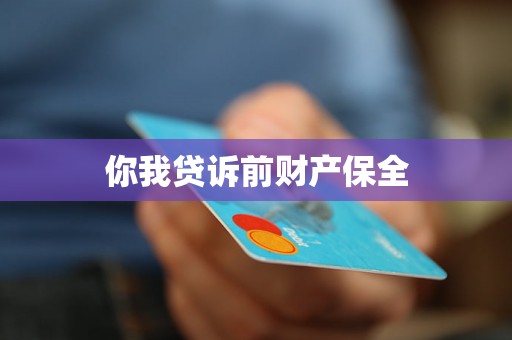 你我贷诉前财产保全