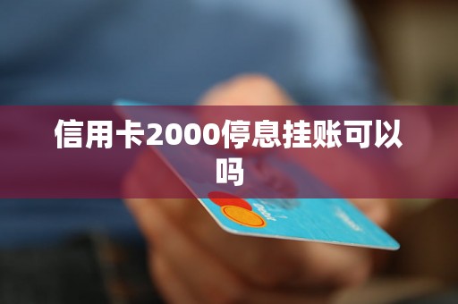 信用卡2000停息挂账可以吗