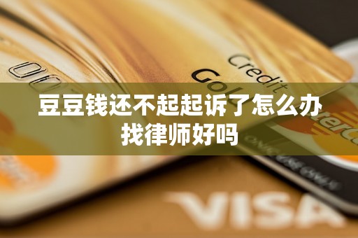 豆豆钱还不起起诉了怎么办找律师好吗