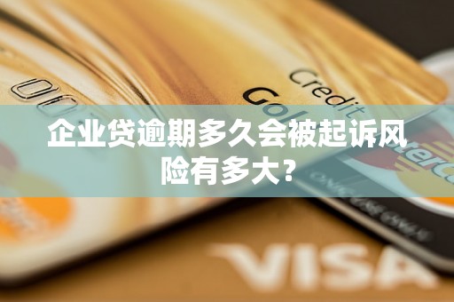 企业贷逾期多久会被起诉风险有多大？
