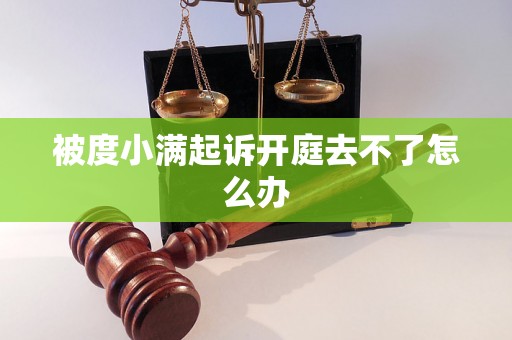 被度小满起诉开庭去不了怎么办 被度小满起诉开庭去不了怎么办