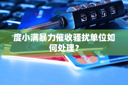 度小满暴力催收骚扰单位如何处理？