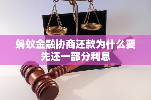 蚂蚁金融协商还款为什么要先还一部分利息