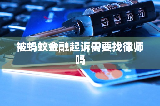 被蚂蚁金融起诉需要找律师吗