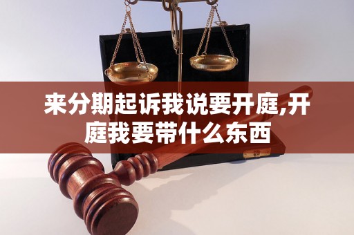 来分期起诉我说要开庭,开庭我要带什么东西
