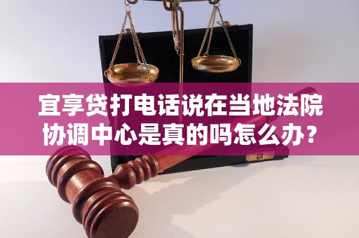 宜享贷打电话说在当地法院协调中心是真的吗怎么办? 宜享贷打电话说在当地法院协调中心是真的吗怎么办?