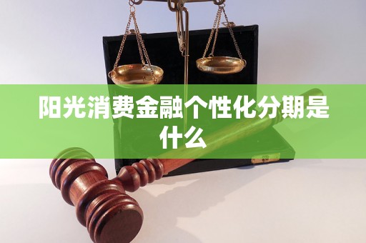 阳光消费金融个性化分期是什么