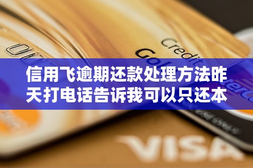 信用飞逾期还款处理方法昨天打电话告诉我可以只还本金，是真的吗？